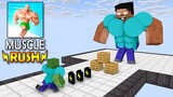 Monster School : BABY MONSTERS MUSCLE RUSH RUN CHALLENGE ALL EPISODE - Minecraft Animation