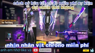 Free fire max| cách hốt trọn đồ sự kiện 19/12 đại chiến thời không, sở hữu nhân vật chrono miễn phí