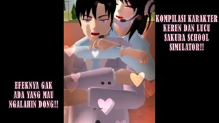 KOMPILASI KARAKTER KEREN DAN LUCU!! SAKURA SCHOOL SIMULATOR EFEK JEDAG JEDER!!