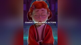 character vs voice actor! turningred fyp 4u