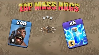 HOW TO ZAP MASS HOGS IN TH12 BEST STRATEGY IN TH12 3 STAR ANY TH12 BASES | CLASH OF CLANS