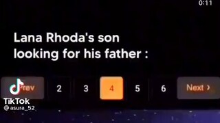 Lana Rhoda's son looking for his father be like😥: