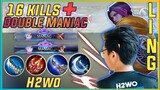2x Maniac + 16 Kills H2wo Ling | Top 1 Global Ling