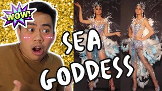 MISS UNIVERSE ARUBA HELEN HERNANDEZ SEA GODDESS NATIONAL COSTUME |PINOY FAN REACTION