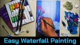 Easy Waterfall Painting || Oil Painting
