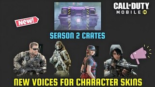 *NEW* VOICES FOR CHARACTER SKINS |SEASON 2 CRATES LEAKS...