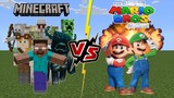 Super Mario Bros Movie VS Minecraft [MARIO AND BOWSER BATTLE HEROBRINE]