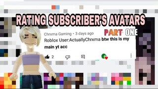 Rating my Subscriber's avatars Part 1