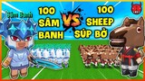 100 SÂM BANH VS 100 SHEEP SÚP BỜ ĐẠI CHIẾN KHỦNG KHIẾP NHẤT MINI WORLD