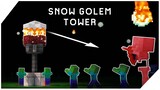 Cara Membuat Snow Golem Tower - Minecraft Tutorial Indonesia
