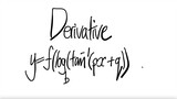 derivative y=f(logb(arc tan(px+q))