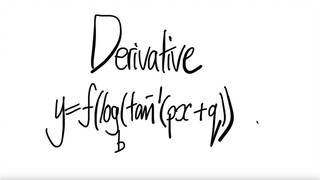 derivative y=f(logb(arc tan(px+q))