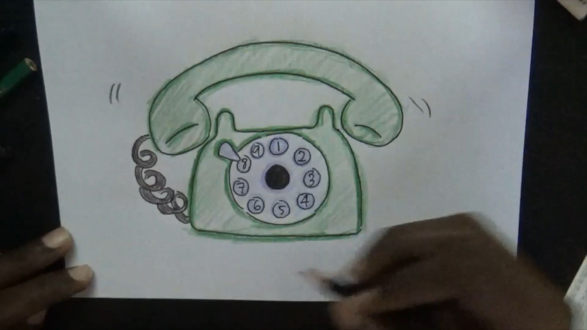 Top 155+ telephone drawing with colour super hot - seven.edu.vn