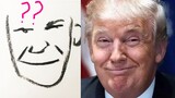 Drawing Donald Trump in 1 min 10 seconds