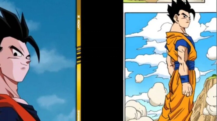 ｢Pertempuran Ledakan Bola Naga｣LR Gohan Misterius menampilkan animasi Ledakan vs.