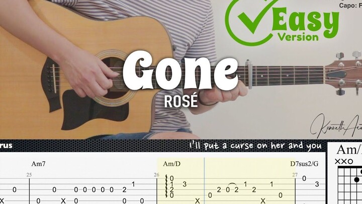 【简单版】Blackpink成员Rosé抒情歌《Gone》，吉他伴奏，绝了！