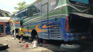 BUMPER JEBOL LAGI BUS ALS 378 SERVICE DI POOL SAMBIL NUNGGU PAK KARDI...‼️BUS ALS 234 KE MEDAN