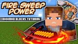 How to make a Fire Sword Sweep Power in Minecraft【Command Blocks】