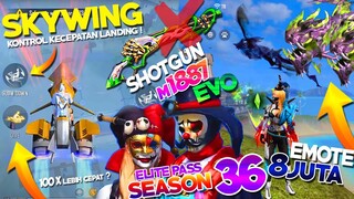 TOP 5 DAFTAR TERBARU BOCORAN FREE FIREE - SKYWING,ELITE PASS SEASON 36,SHOTGUN M1887