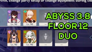 Duo Spiral Abyss 3.8 C6 Beidou & C2 Kazuha + C2 Cyno & C0 Nahida l Floor 12 9 stars Genshin Impact