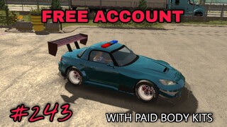 free account #243 with paid body kits car parking multiplayer v4.8.4 giveaway