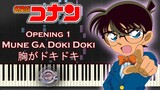 Detective Conan 名探偵コナン Opening 1 - Mune Ga Doki Doki 胸がドキドキ - Synthesia Piano Cover / Tutorial