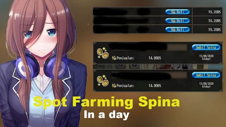 SPOT FARMING SPINA IN A DAY - TORAM ONLINE