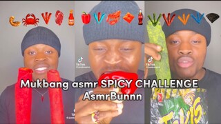 Mukbang Asmr SPICY CHALLENGE NO REACTION - AsmrBunnn