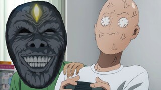 The invincible Saitama is enraged by the game! Poor Centipede Elder has become a vent for his anger!