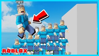 Aku Memanjat Dinding Tertinggi Tapi Pakai Badan! RAGDOLL STACK - Roblox Indonesia