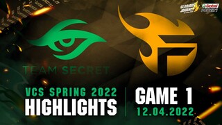 Highlights TS vs TF [Ván 1][VCS Mùa Xuân 2022][12.04.2022]