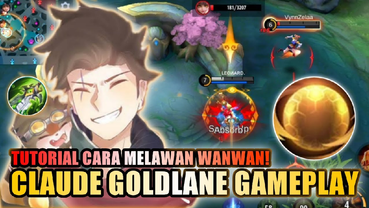 HOW TO COUNTER WANWAN SIDE LANE USING CLAUDE AEGIS SPELL | Claude Mobile Legends