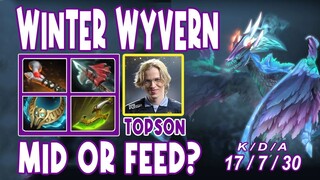 Topson Winter Wyvern Midlane Gameplay 17 KILLS | MID OR FEED? | Dota 2 Expo TV