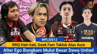 RRQ Hati-hati Geek Fam Takluk Atas Aura Fire, Alter Ego Bungkam Mulut Besar Dewa United