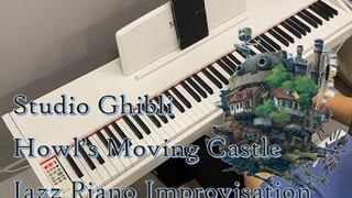 Joe Hisaishi - Howl's Moving Castle / Studio Ghibli [Jazz Piano Improvisation]