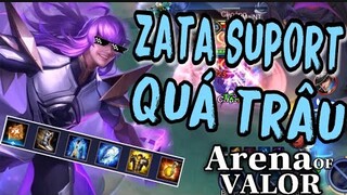 Siêu Hài Hước Với Zata Đi Suport, Quá Trâu Quá Nguy Hiểm Với Build Full Tank 😂😂 | Liên Quân Mobile