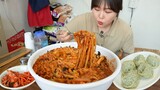 면낙지를 아시나요..?🤔디저트는 추억의 캔모아 빙수🍨이천 관고시장 소문난칼국수 먹방 | Spicy octopus noodles Mukbang