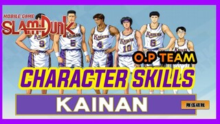 SLAMDUNK MOBILE GAME| KAINAN ALL CHARACTERS SKILL |SUPER OP TEAM