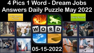 4 Pics 1 Word - Dream Jobs - 15 May 2022 - Answer Daily Puzzle + Bonus Puzzle