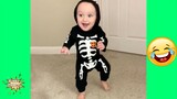 Funny Baby Skeleton Costume Walking on Halloween - Cute Halloween Babies Vines & Fails