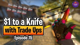 $1 TO A KNIFE WITH TRADE UPS #15 | PROFITABLE CSGO Trade-Ups 2021 | elsu