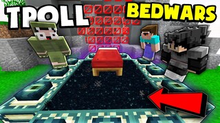 KHANGG GIẢ ADMIN TROLL BEDWARS BẰNG CỔNG THE END VÀ NHÀ OBSIDIAN CÙNG NGƯỜI LẠ *KHANGG TROLL NOOB ??