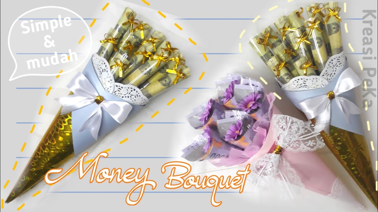 DIY Bouquet Duit  Simple tutorial money bouquet 