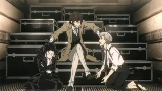 [ Bungo Stray Dog ] Dazai seems to be carrying a white cat and a black cat