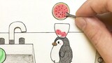 [Remix]Animasi stop motion membuat smoothie semangka