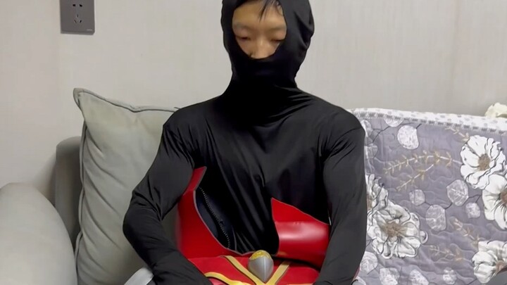 Homemade original Ultraman leather suit