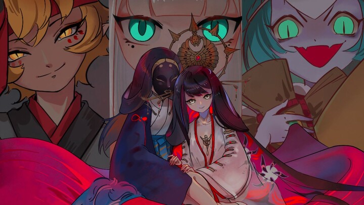 [Aura wajah fase kosong] Hide and Seek[ Tulisan tangan potret grup Onmyoji]