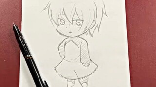 Easy chibi drawing | how to draw anime girl easy step-by-step