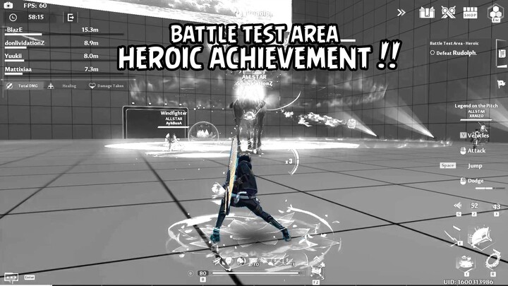 Battle Test Area Heroic Achievement [ Tower of Fantasy ]