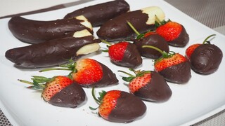 ผลไม้เคลือบช็อคโกแลต วิธีทำสำหรับชุบผลไม้ง่ายมาก Chocolate Dip /สวีทชูก้าร์